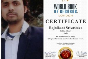 पाइथागोरस थ्योरम को 50 से ज्यादा तरीको से सिद्ध करने के लिए बिहार के आर.के.श्रीवास्तव का नाम ‘वर्ल्ड बुक ऑफ रिकॉर्डस लंदन’ में हुआ दर्ज----