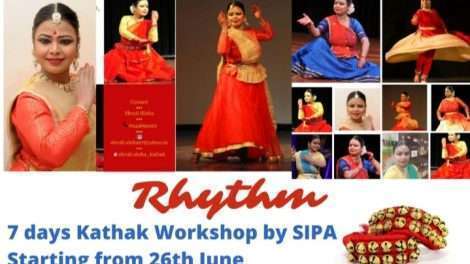 श्रुति इंस्टीच्यूट ऑफ परफार्मिग आर्ट के सौजन्य से सात दिवसीय कथक कार्यशाला ऋदम* का आयोजन 26 जून से